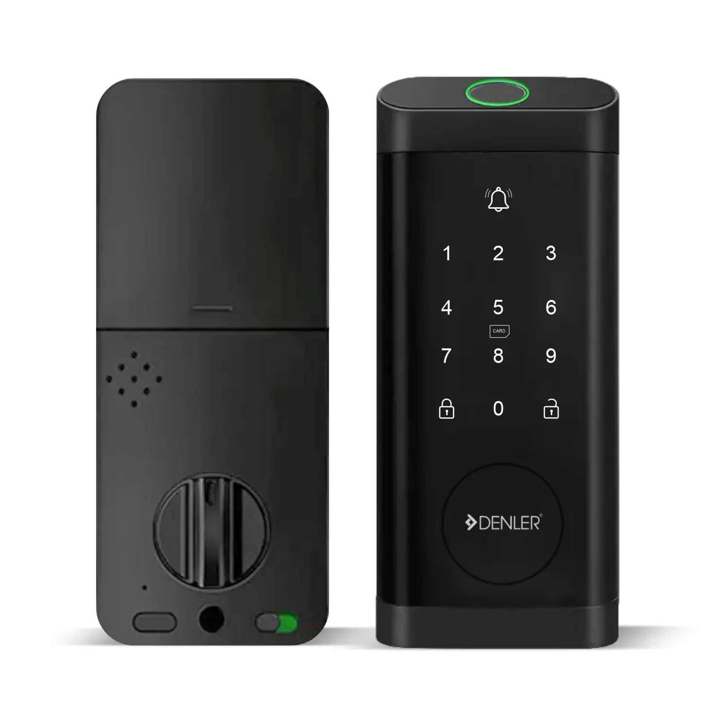 Denler DB04 Fingerprint Lock, RF Remote Controller, Bluetooth Smart Door Lock, Digital Door Lock, PIN, Card, Manual Key Access min 30-60mm Doors - Denler