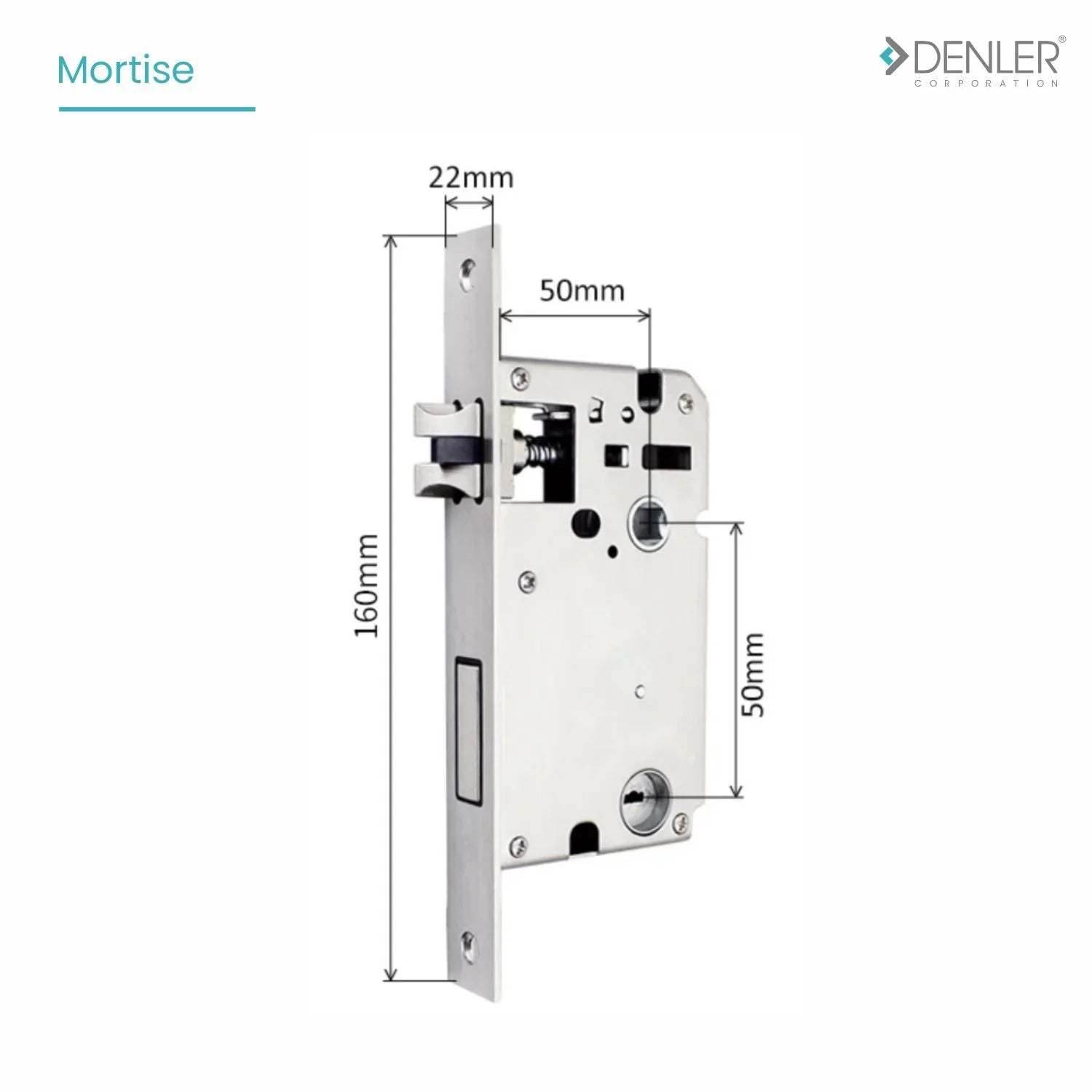 Denler DL05 Smart Door Lock, Fingerprint Lock, Digital Door Lock, Inbuilt Wi-Fi, Fingerprint Lock, RFID Card, PIN, Keys - Denler