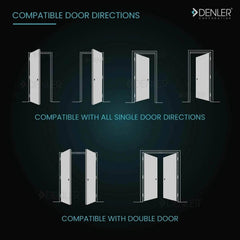 Denler L04v2 Fingerprint Lock, Smart Door Lock, Digital Door Lock 3D Face Recognition, Video Intercom, Dual Battery, Wi-Fi App, Fingerprint, Card, PIN, Key - Denler