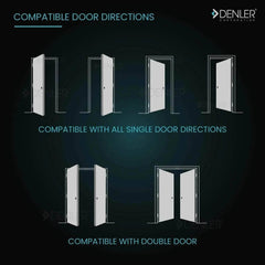 Denler L04v2 Fingerprint Lock, Smart Door Lock, Digital Door Lock 3D Face Recognition, Video Intercom, Dual Battery, Wi-Fi App, Fingerprint, Card, PIN, Key - Denler