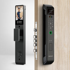 Denler F6 6 in 1 Smart Door Lock, Doorbell Lock, 3D Face Recognition, Fingerprint, Anytime Video Intercom, Wi-Fi App, Card, PIN, Key